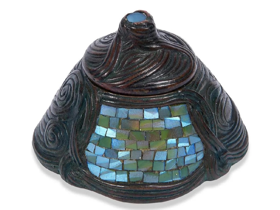 Tiffany Studios Wave Mosaic Inkwell