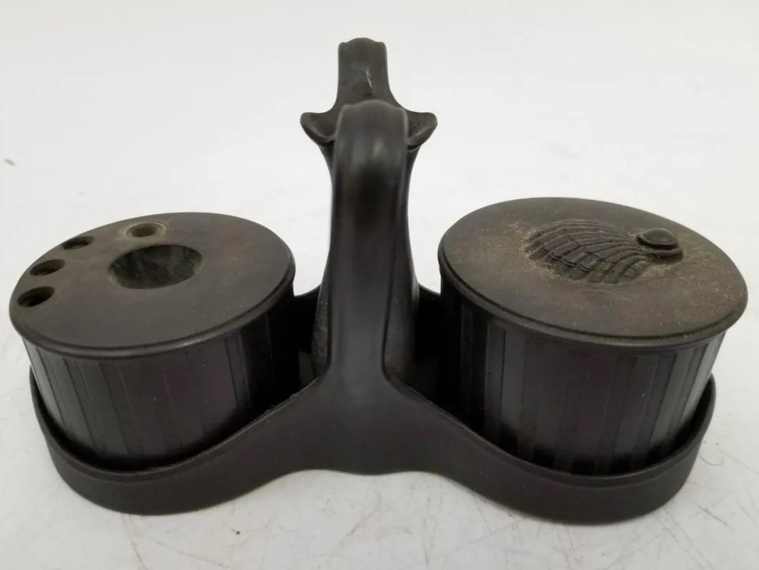 Wedgwood & Bentley Black Basalt Inkstand