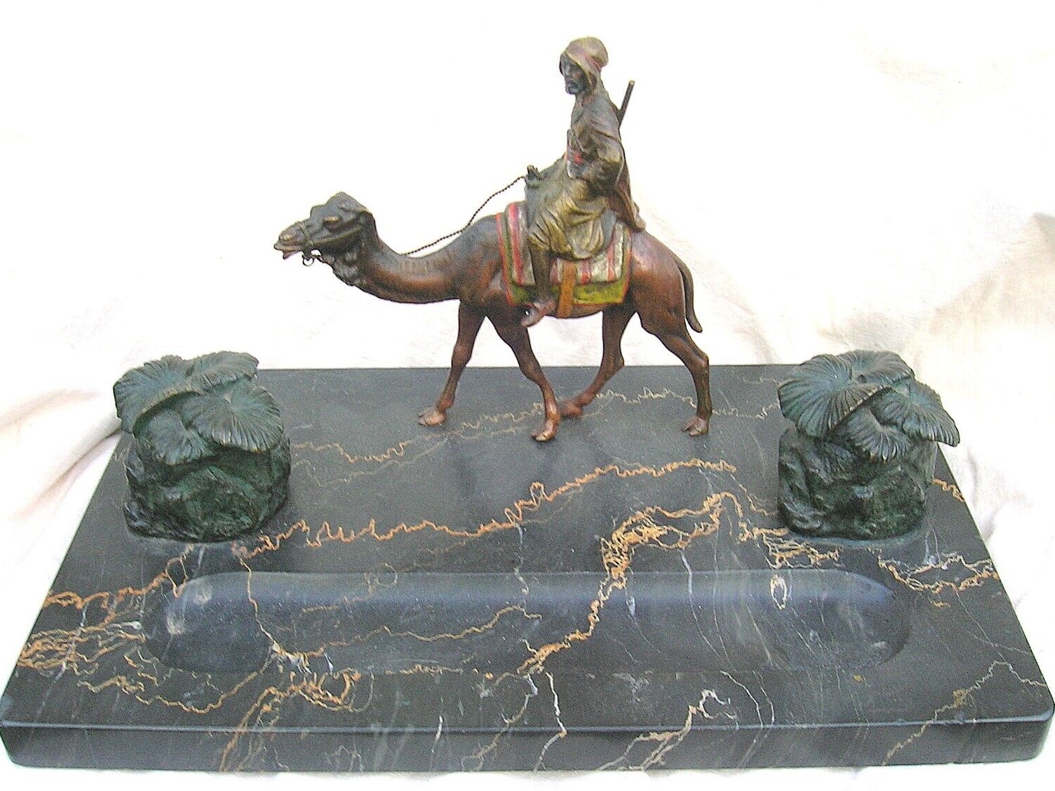 Arab on Camel – Marble Base Inkstand