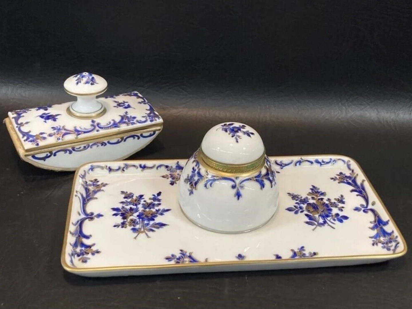 Dresden Porcelain Desk Set