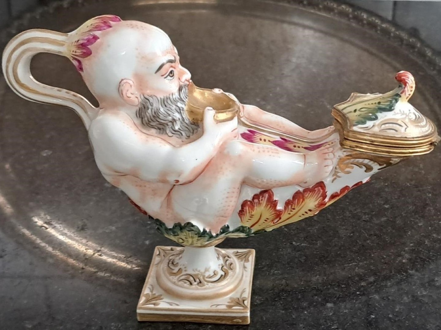 Capodimonte Genie & Lamp Inkwell