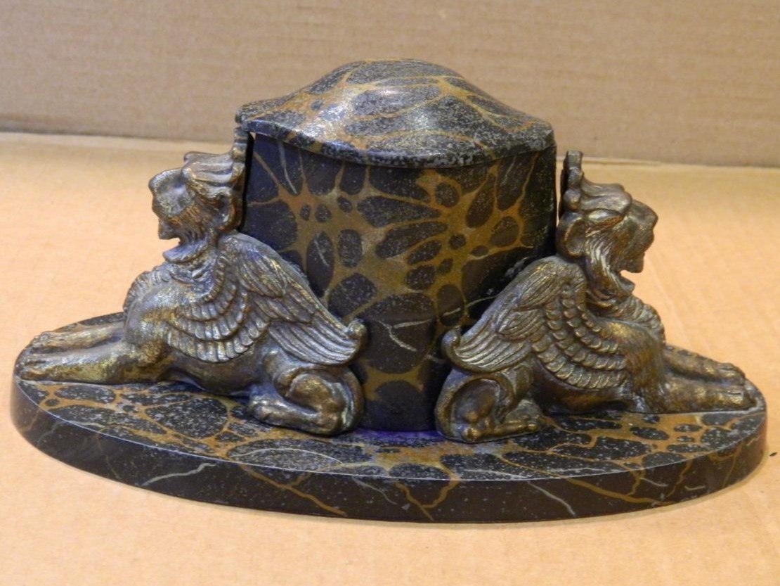 Double Griffin Inkstand