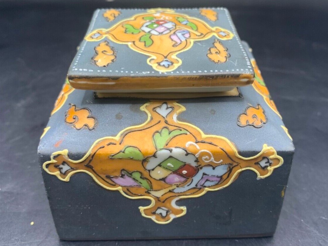 Hand Painted Nippon Inkwell
