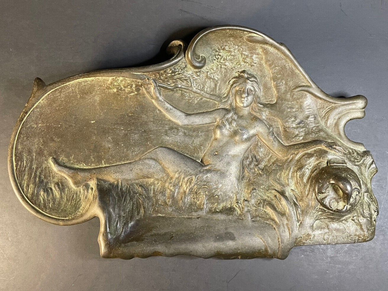 Art Nouveau Nymph Inkstand