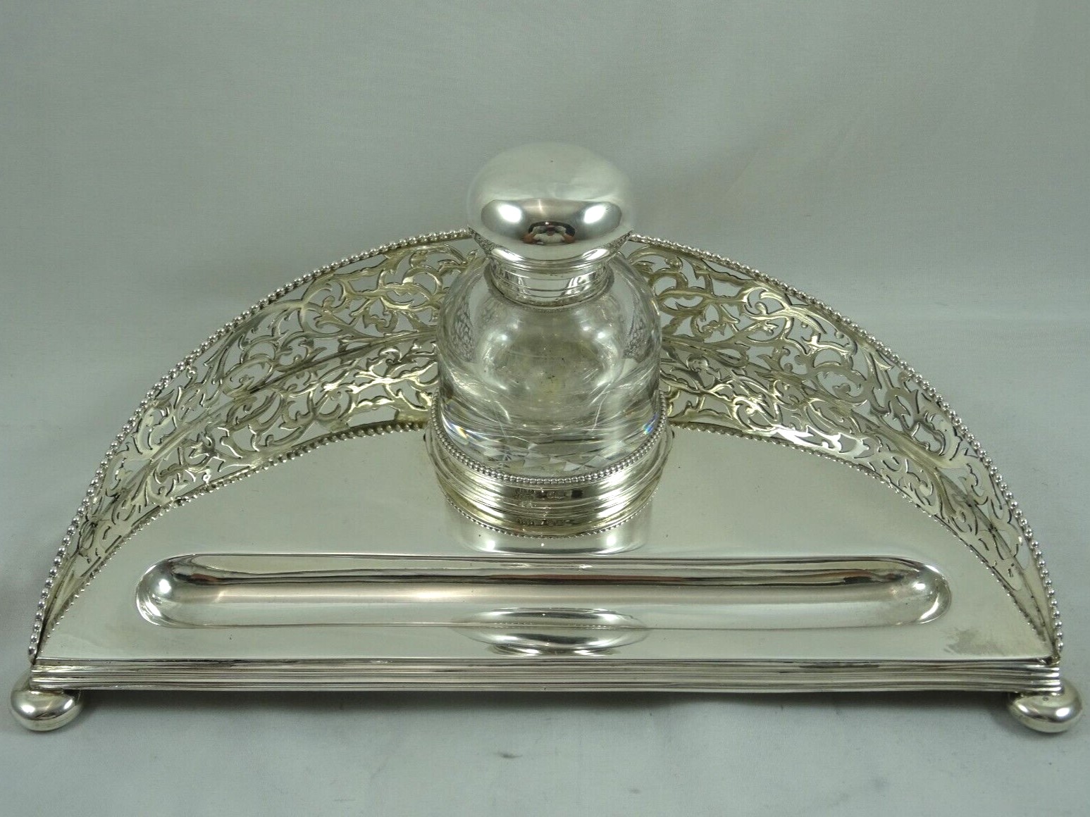 Silver “Gallery” Inkstand