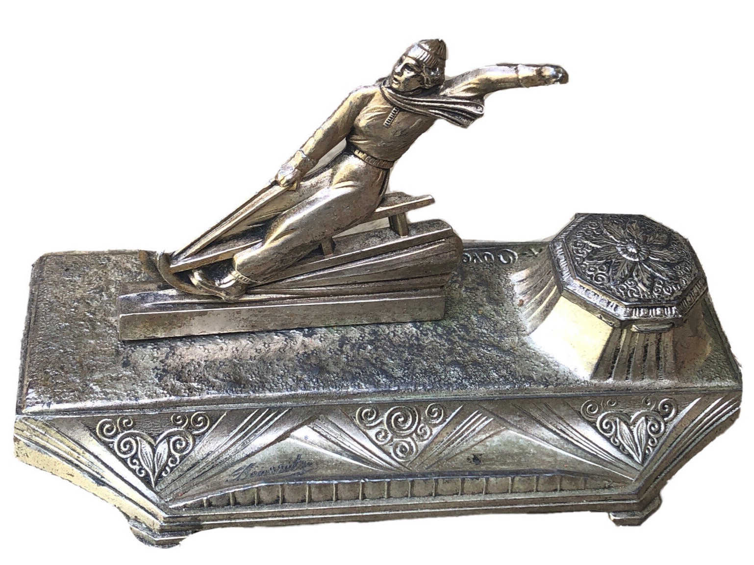 Winter Sledding Inkstand