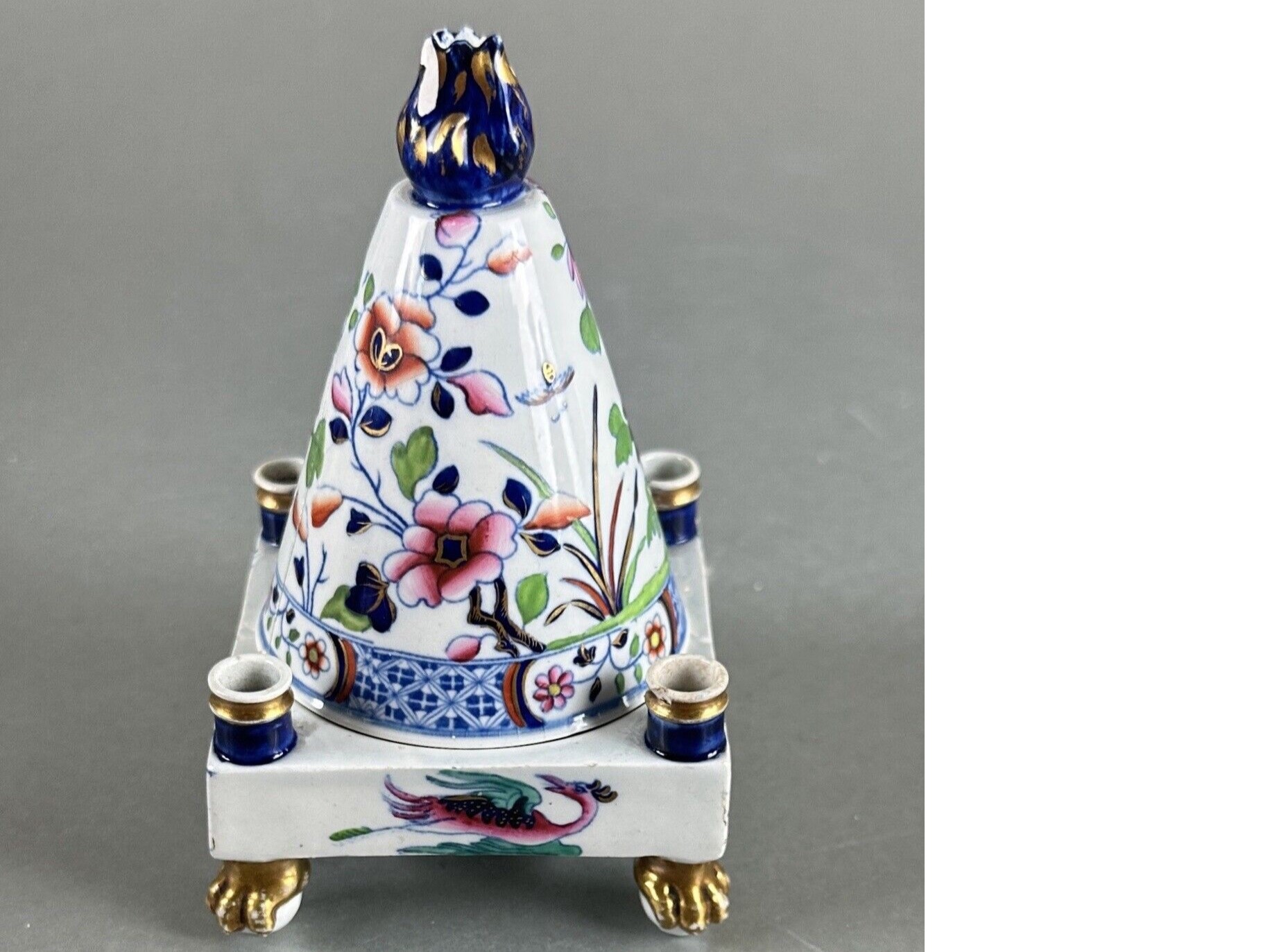 Spode Inkwell with Conical Cover