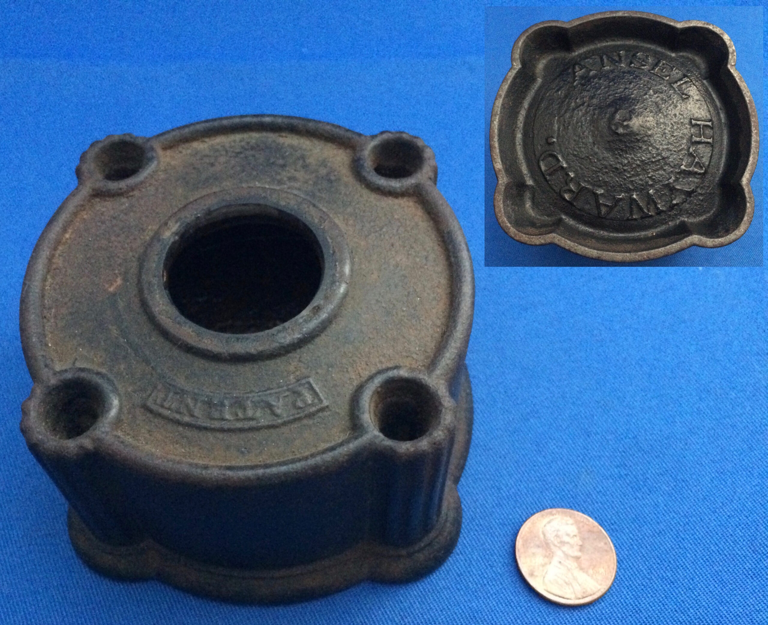 Hayward's Patented Cast Iron & Blown Glass Inkstand