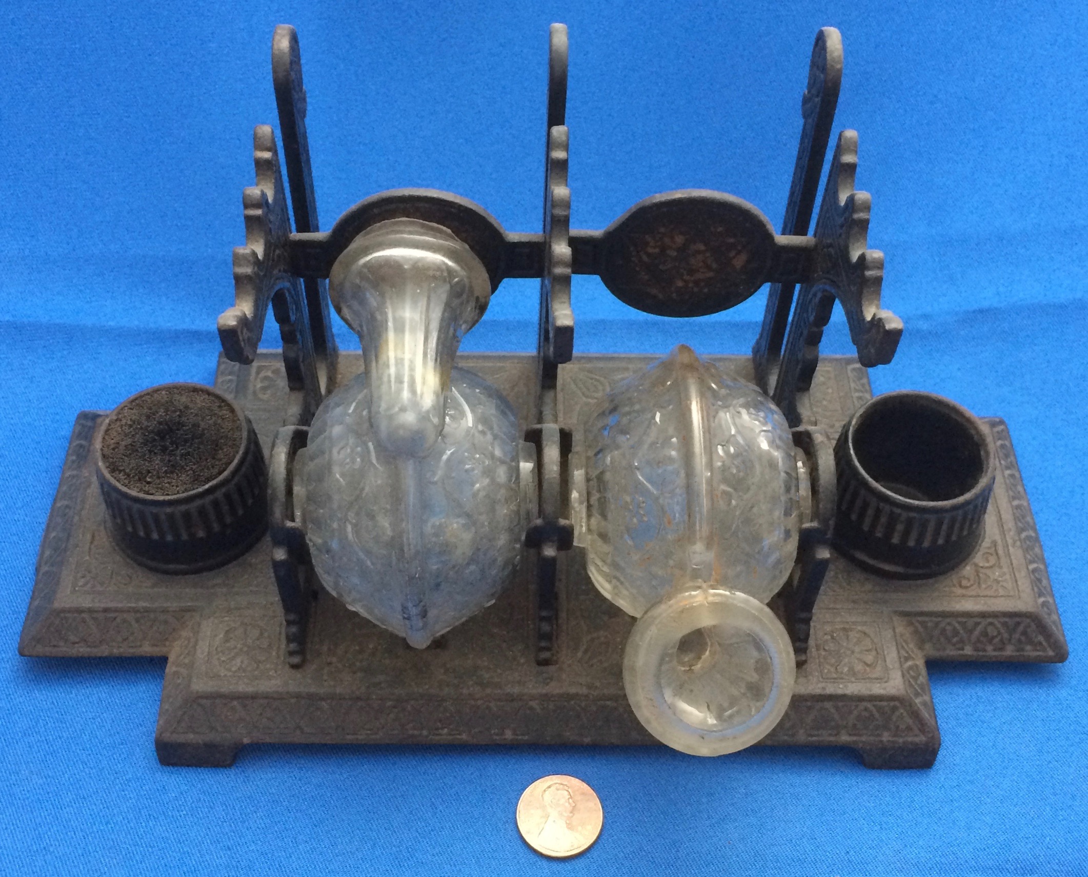 H.L.Judd Double Revolving Inkstand
