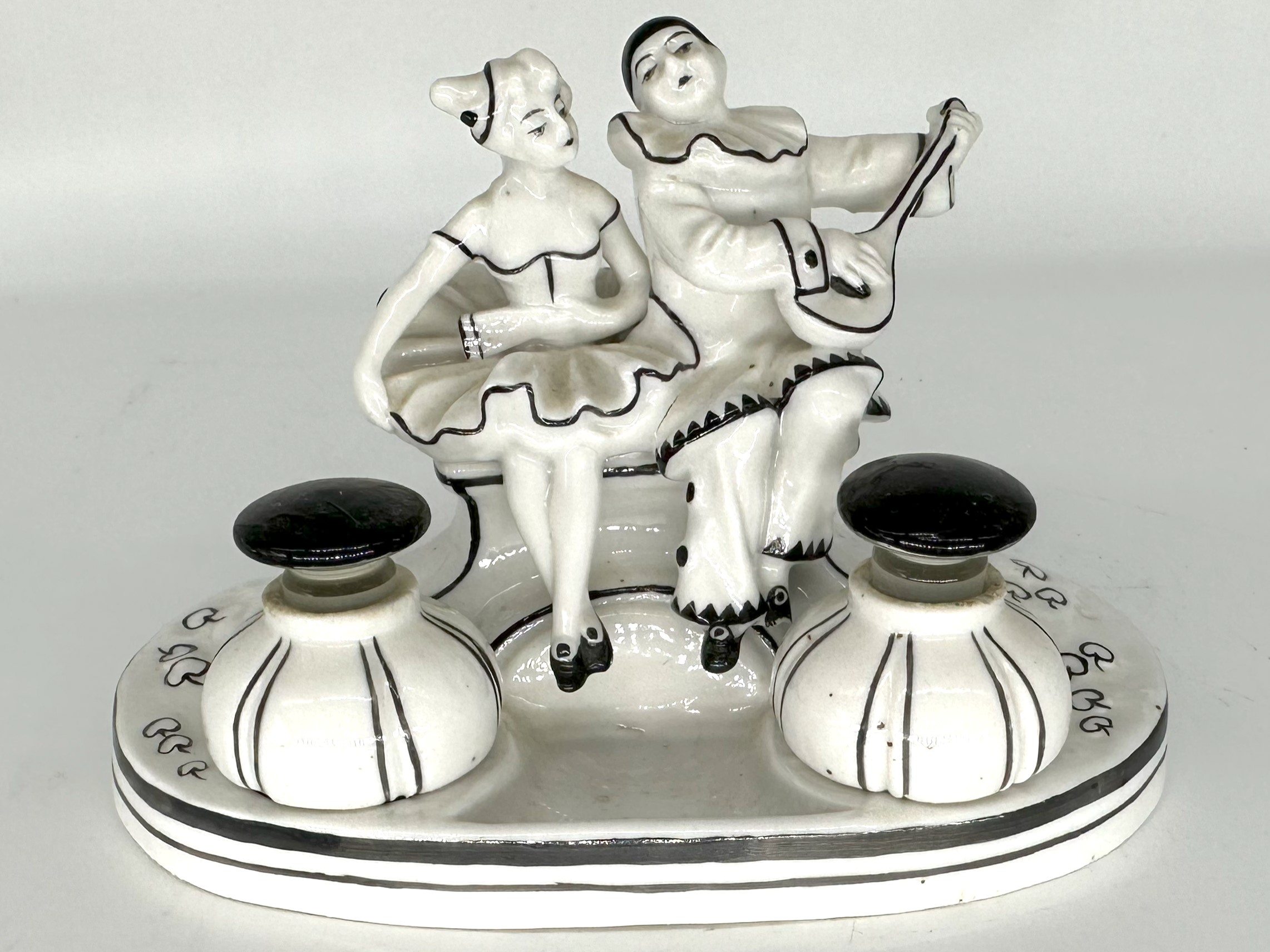 Pierrot & Columbine Inkstand