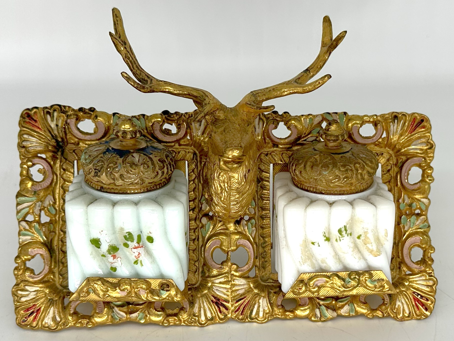 Stag Double Inkstand