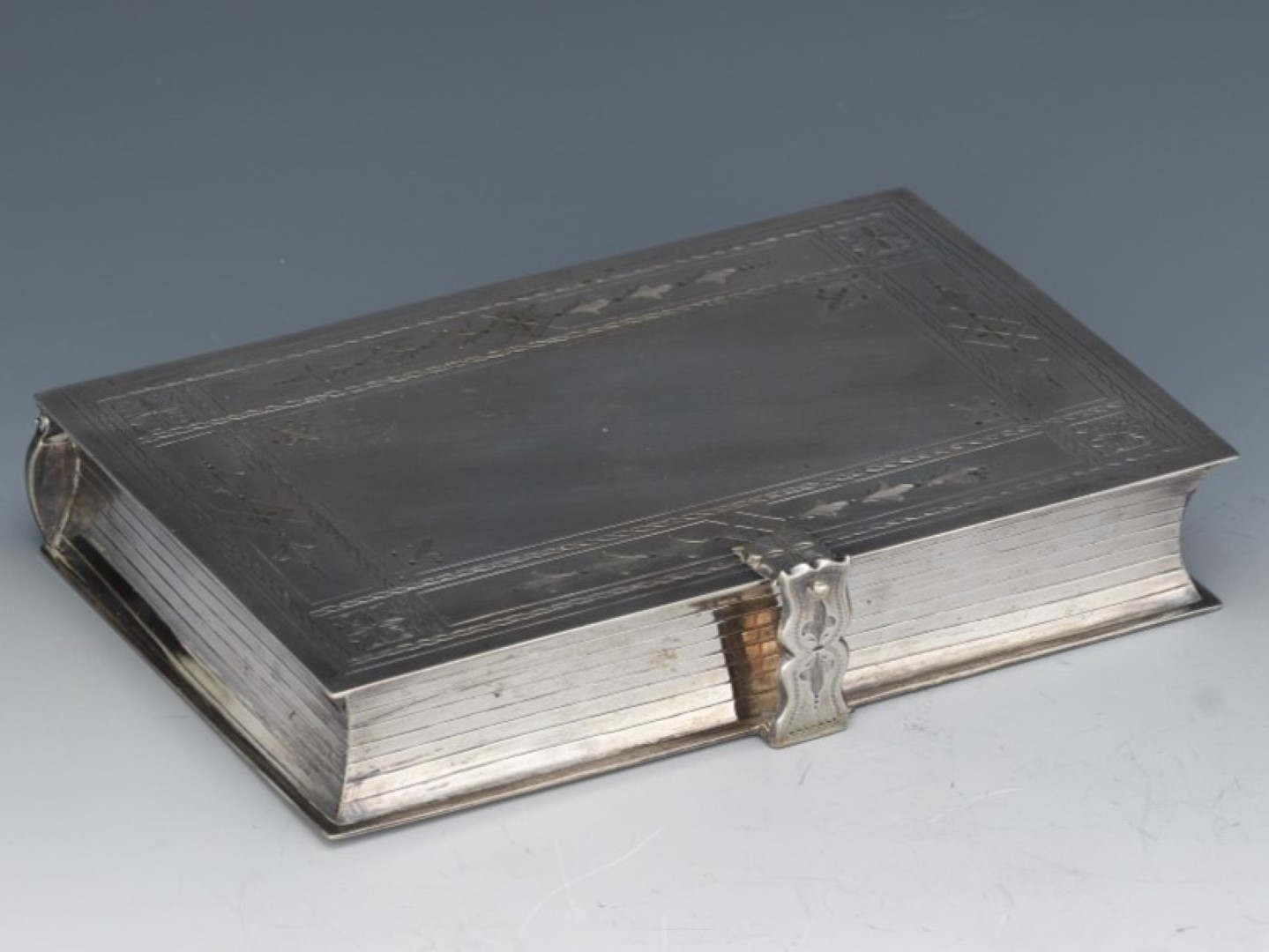 Silverplated Victorian Traveling Inkstand