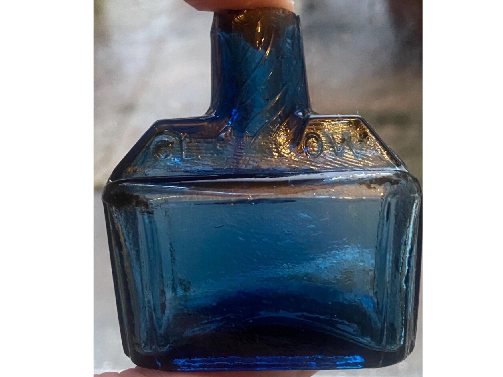Blue Glasgow Ink Bottle