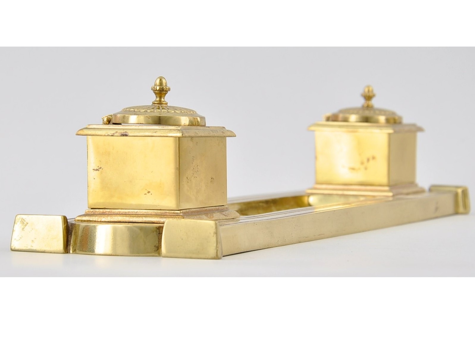 Bradley & Hubbard Long Brass Inkstand