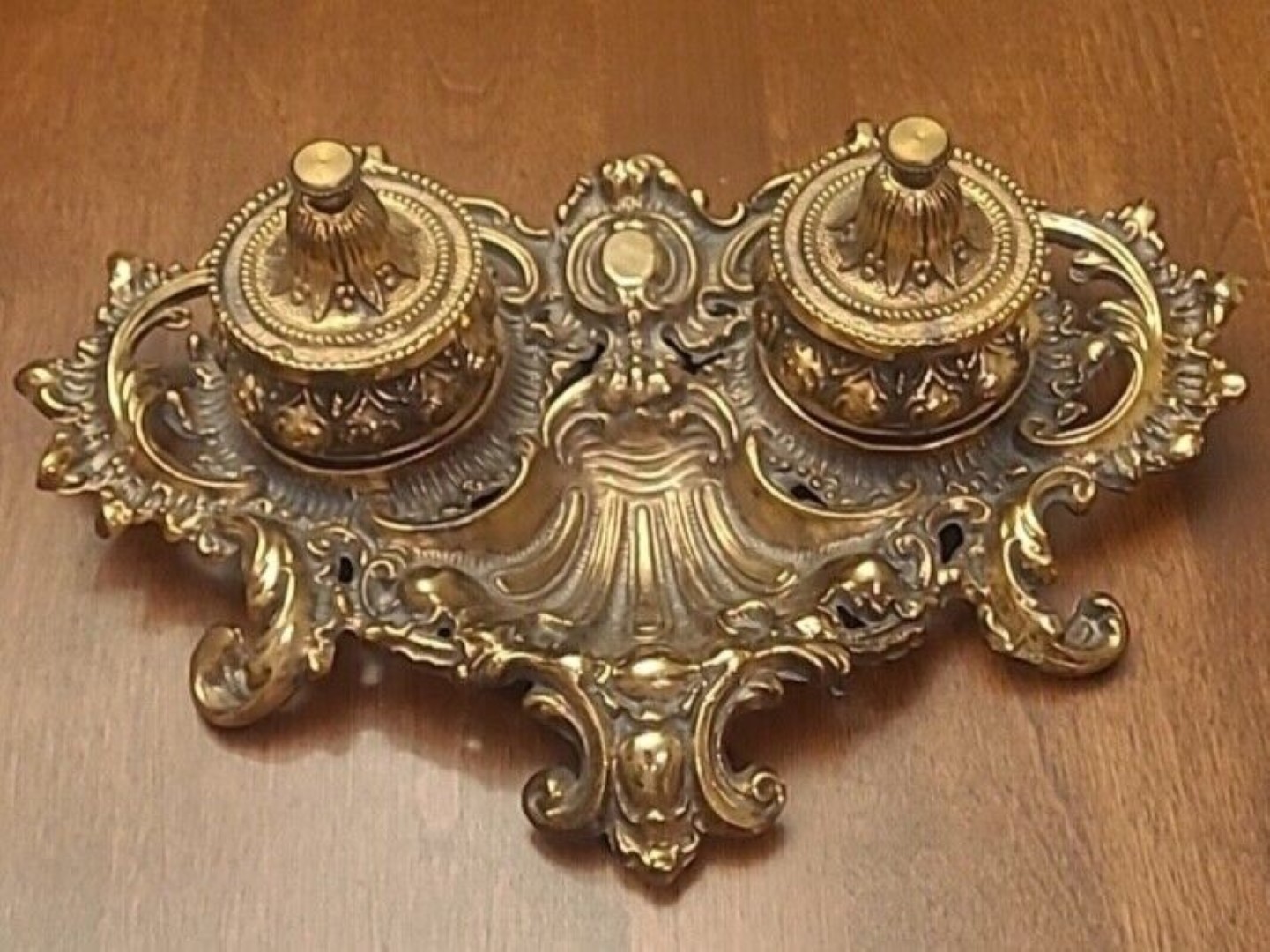 Buyer Be Aware! Brass Double Inkstands