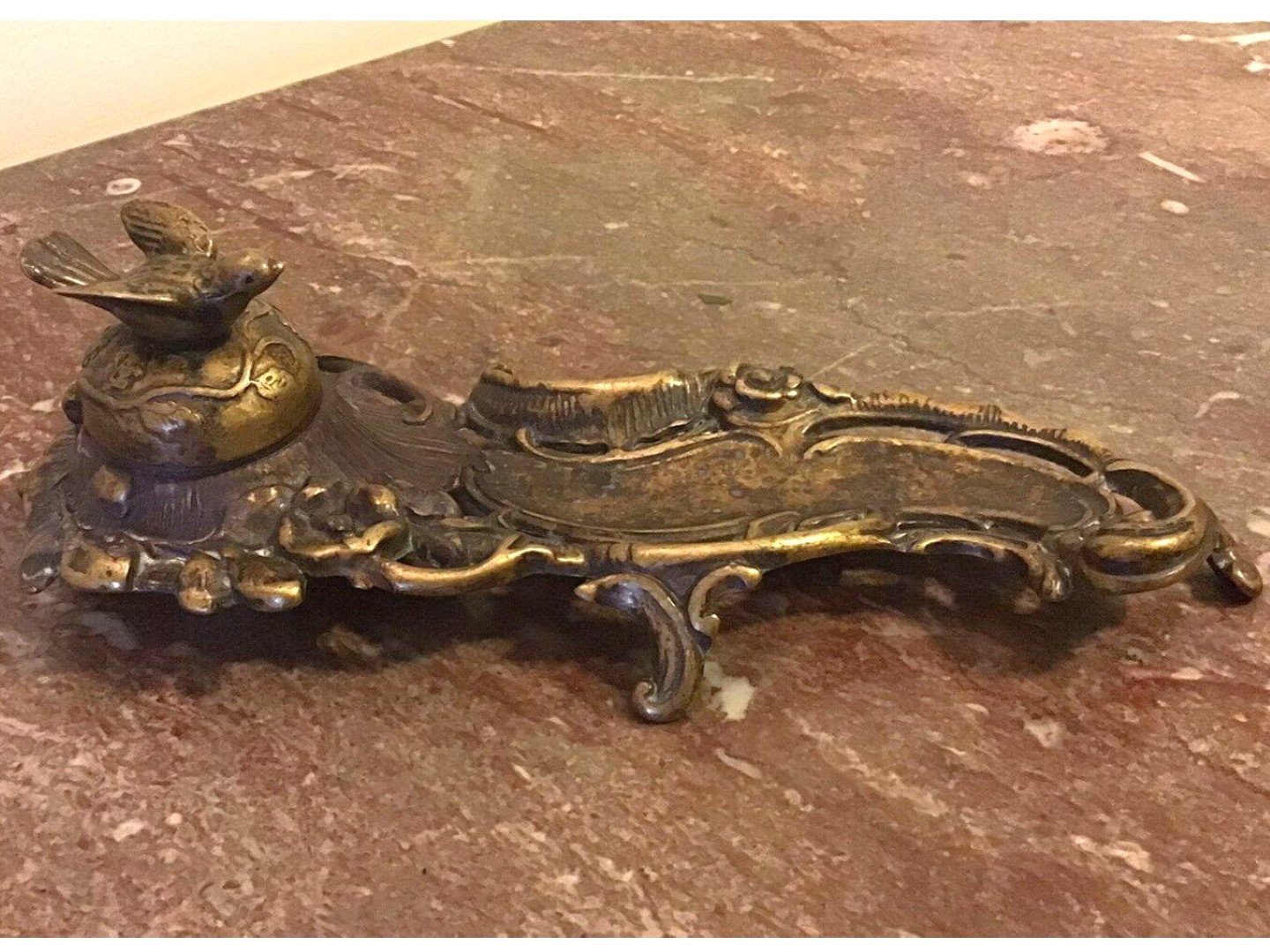 Buyer Be Aware – Art Nouveau “Style” Inkstand with a Bird Finial