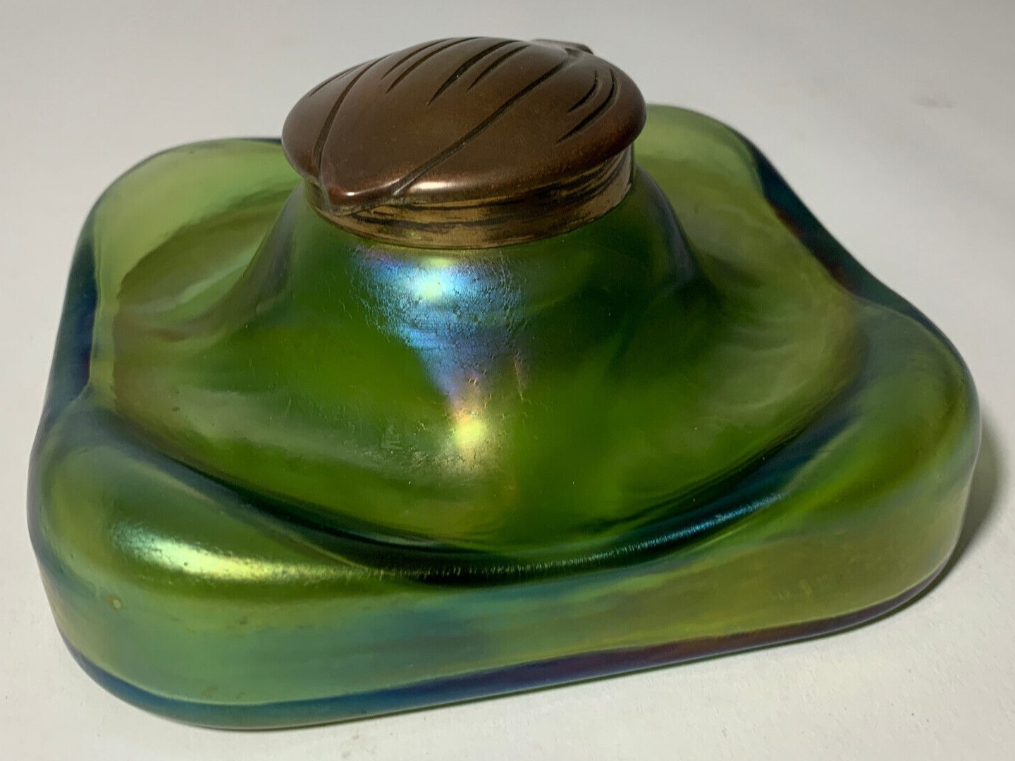 Kralik Art Glass Inkwell