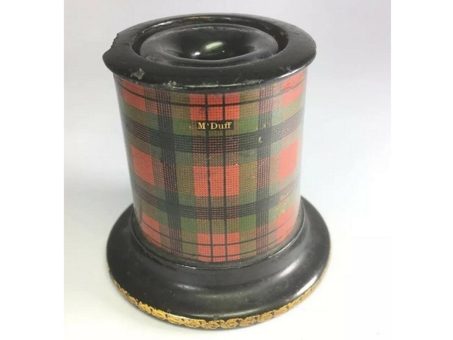 Mauchline Tartan Ware Inkwell