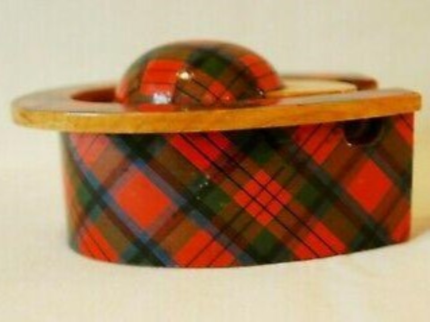 Stuart Tartan Ware Double Inkwell