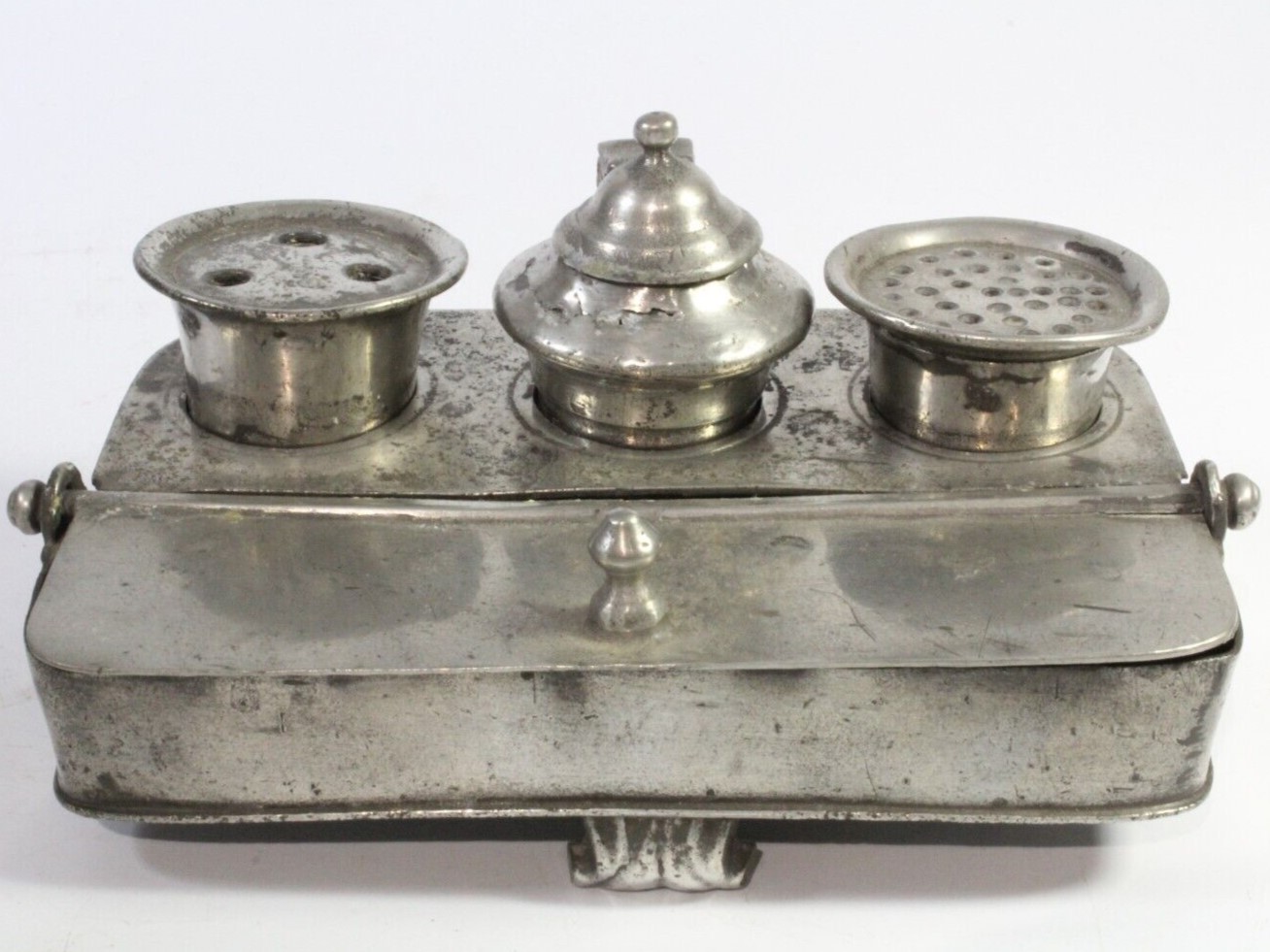 George III Pewter Inkstand Dated 1799