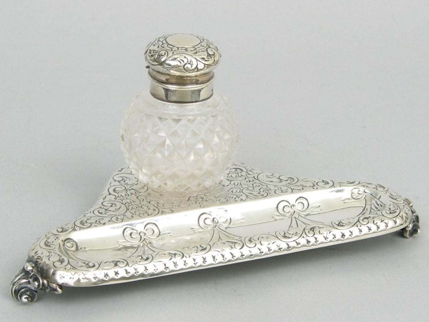 English Sterling Silver Standish