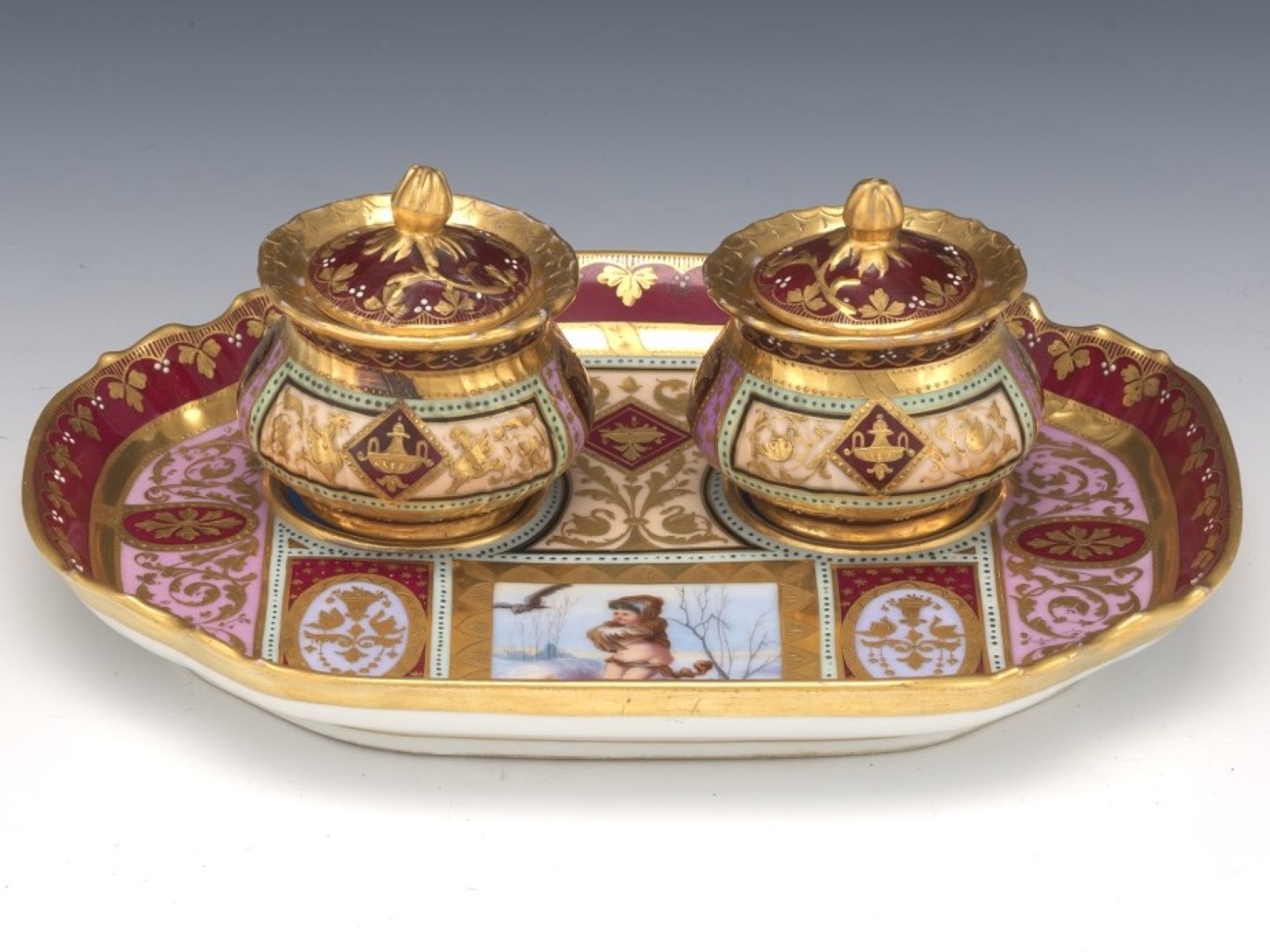 Royal Vienna Porcelain Standish