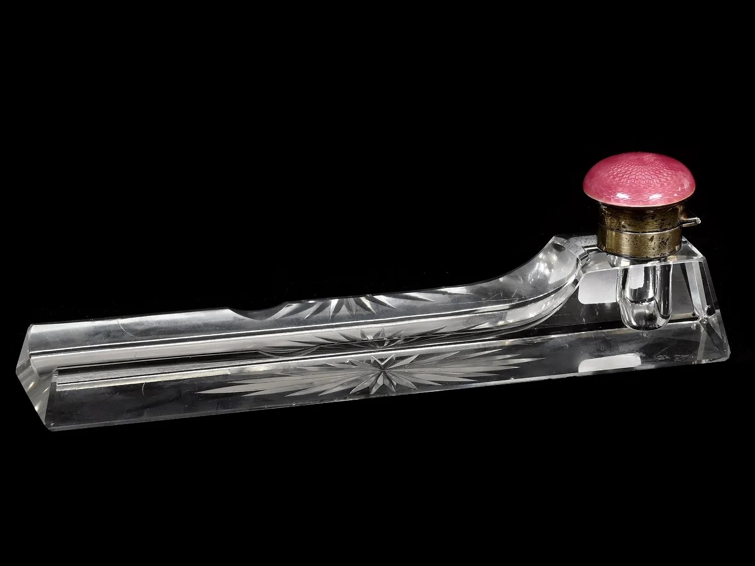 Cut Crystal Inkstand