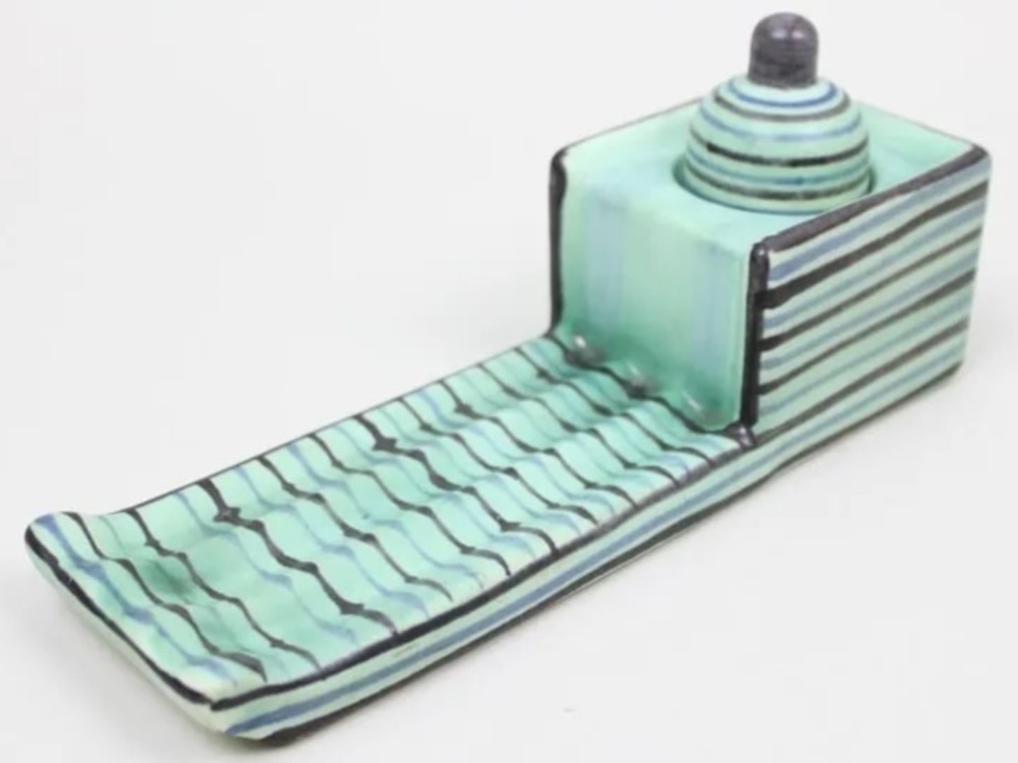 Ceramic Inkwell with Pen Tray