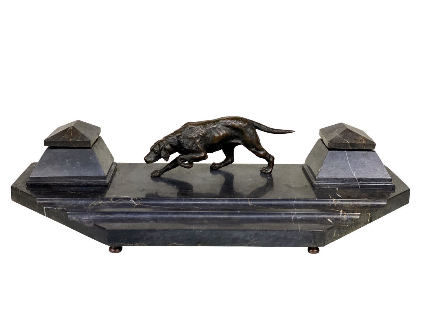 Hunting Dog Double Inkstand