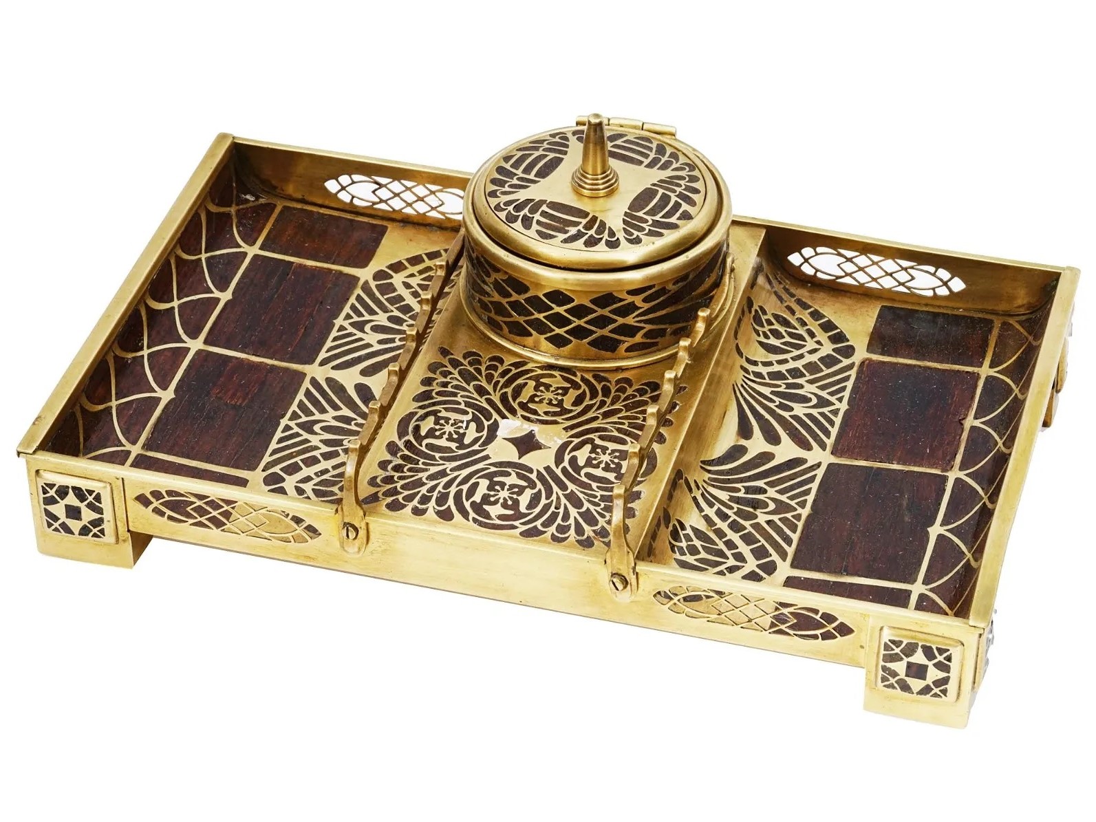 Rosewood with Brass Inlays