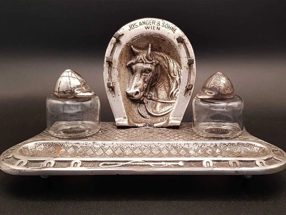 Equestrian Double Inkstand