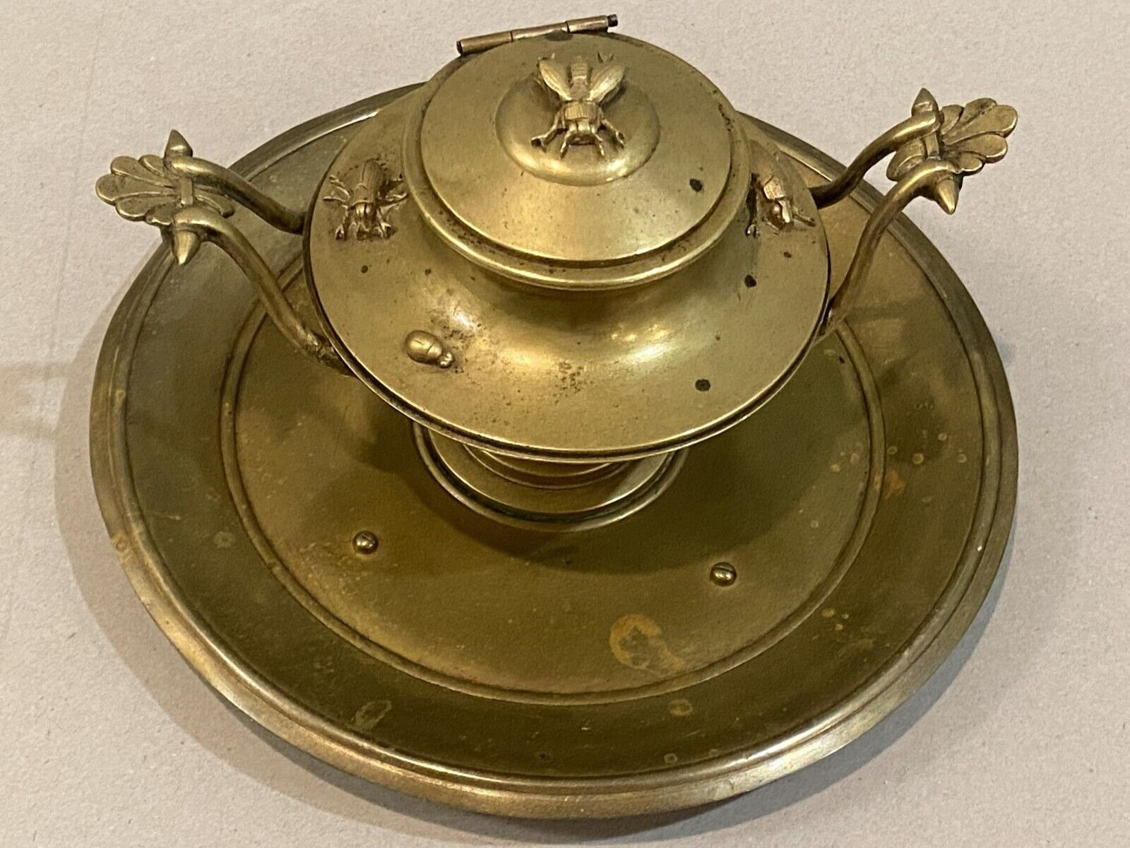 Bronze Inkstand with Insects