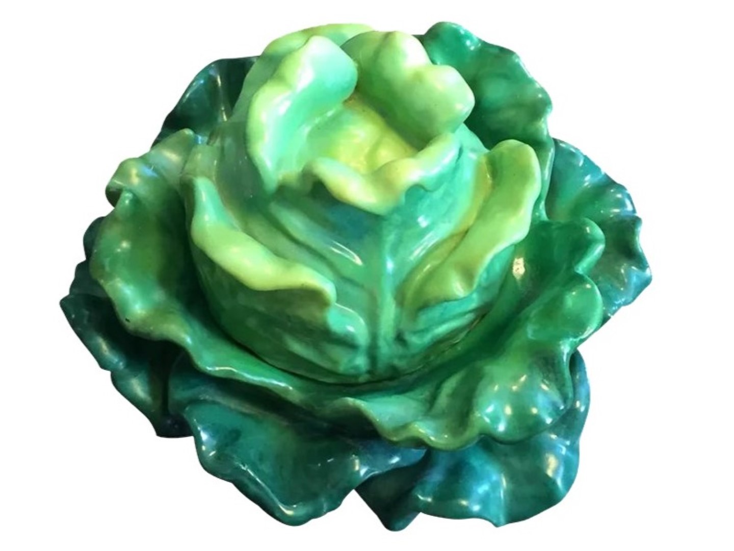 Jacob Petit Porcelain Cabbage Form Inkwell