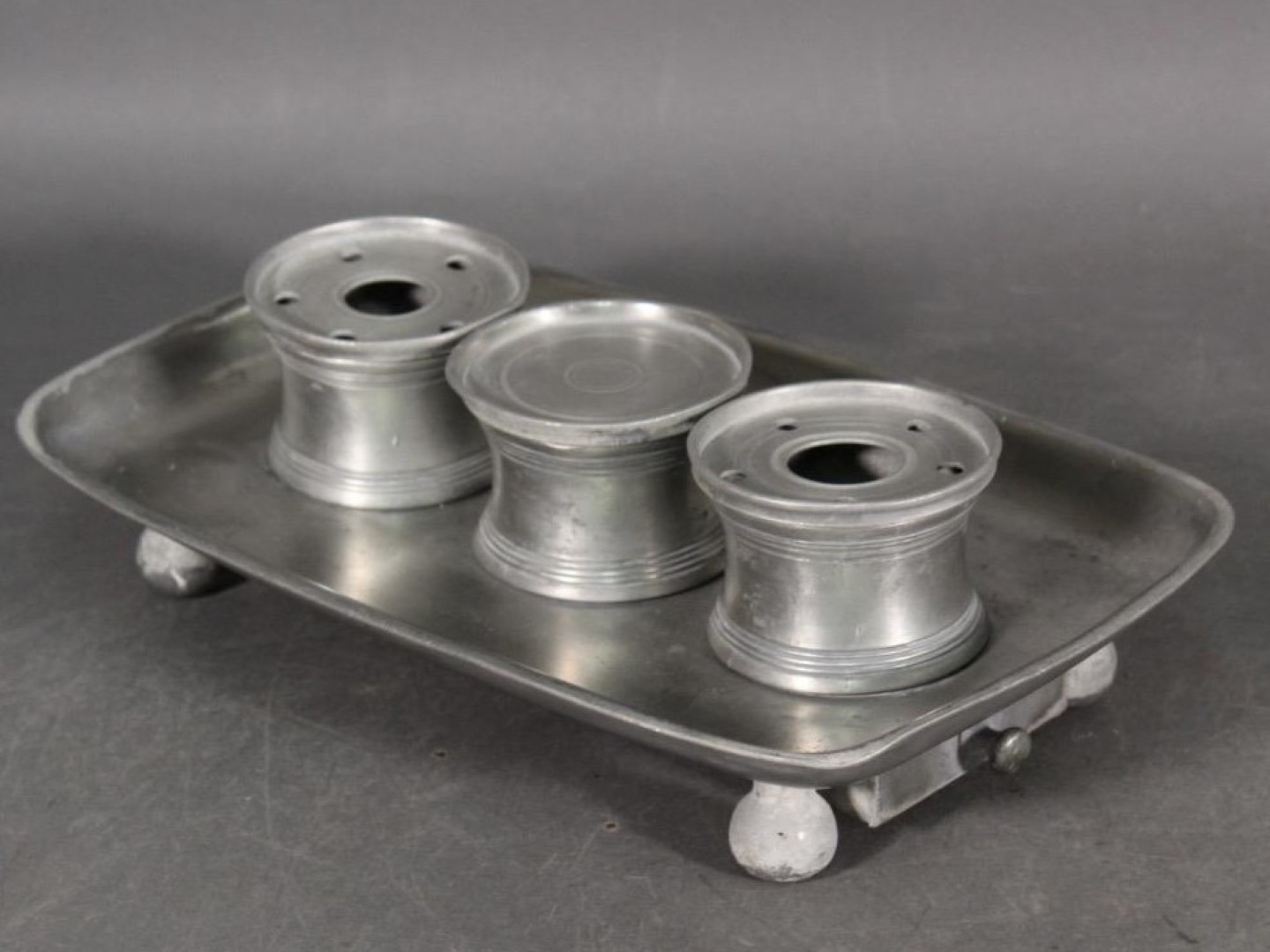 Pewter Standish with Drawer