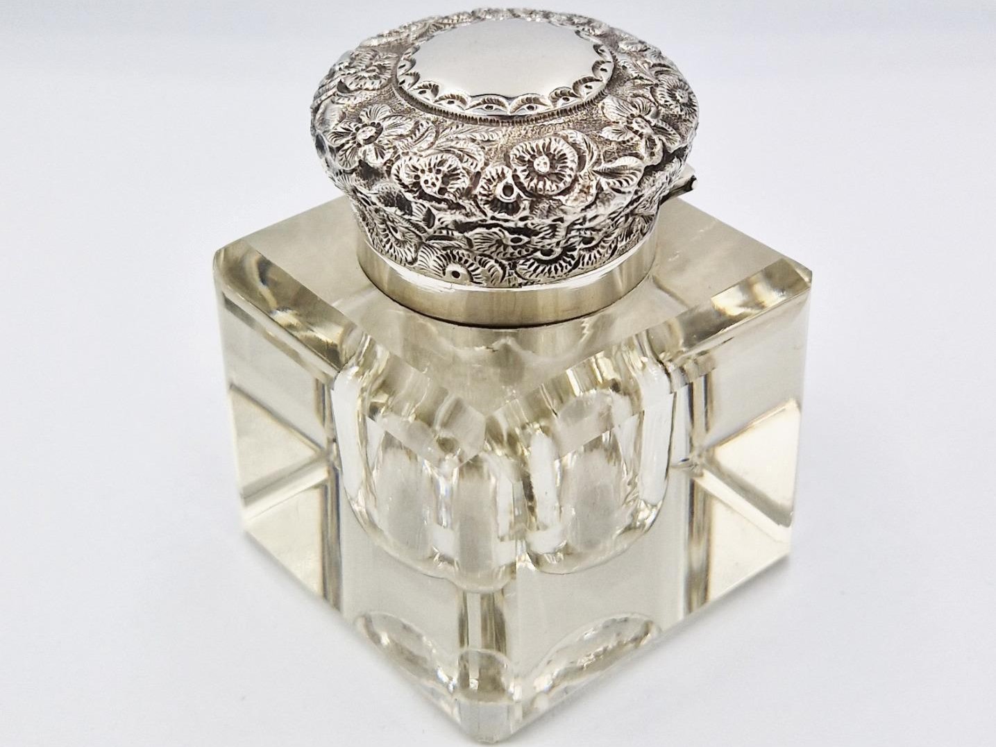 Cut Glass with Sterling Lid