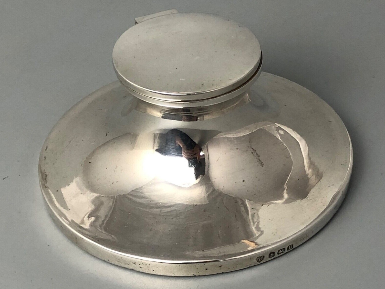Silver Capstan Inkwell