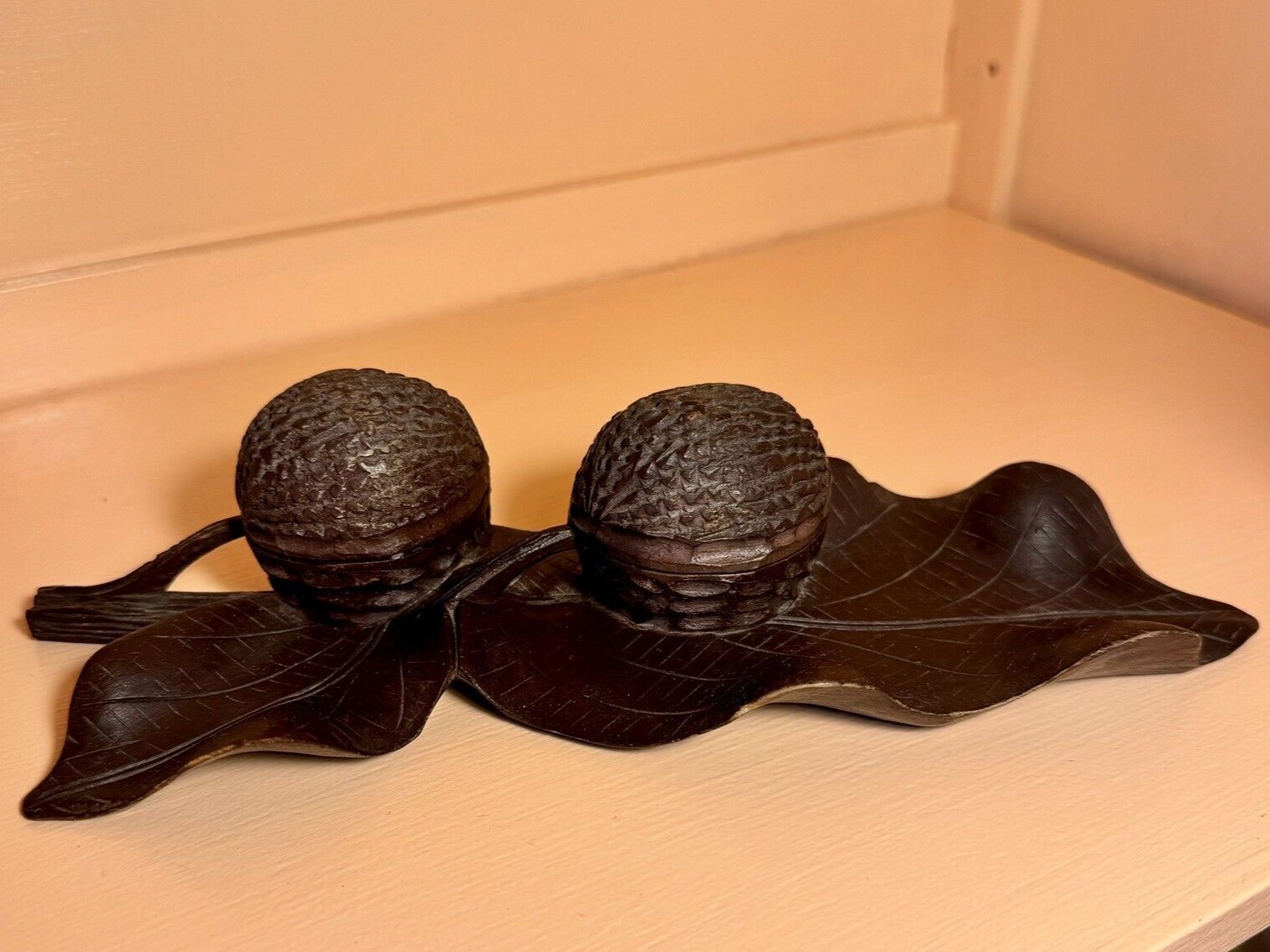 Carved Walnuts on a Branch