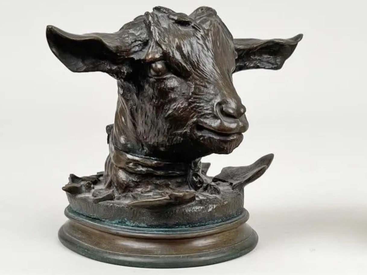 Figural Goat’s Head Inkwell