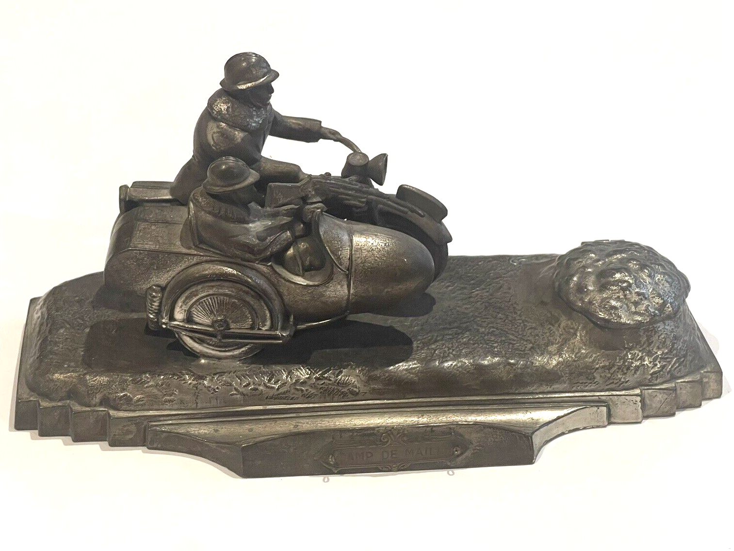 WWI Soldiers Motorcycle and Sidecar