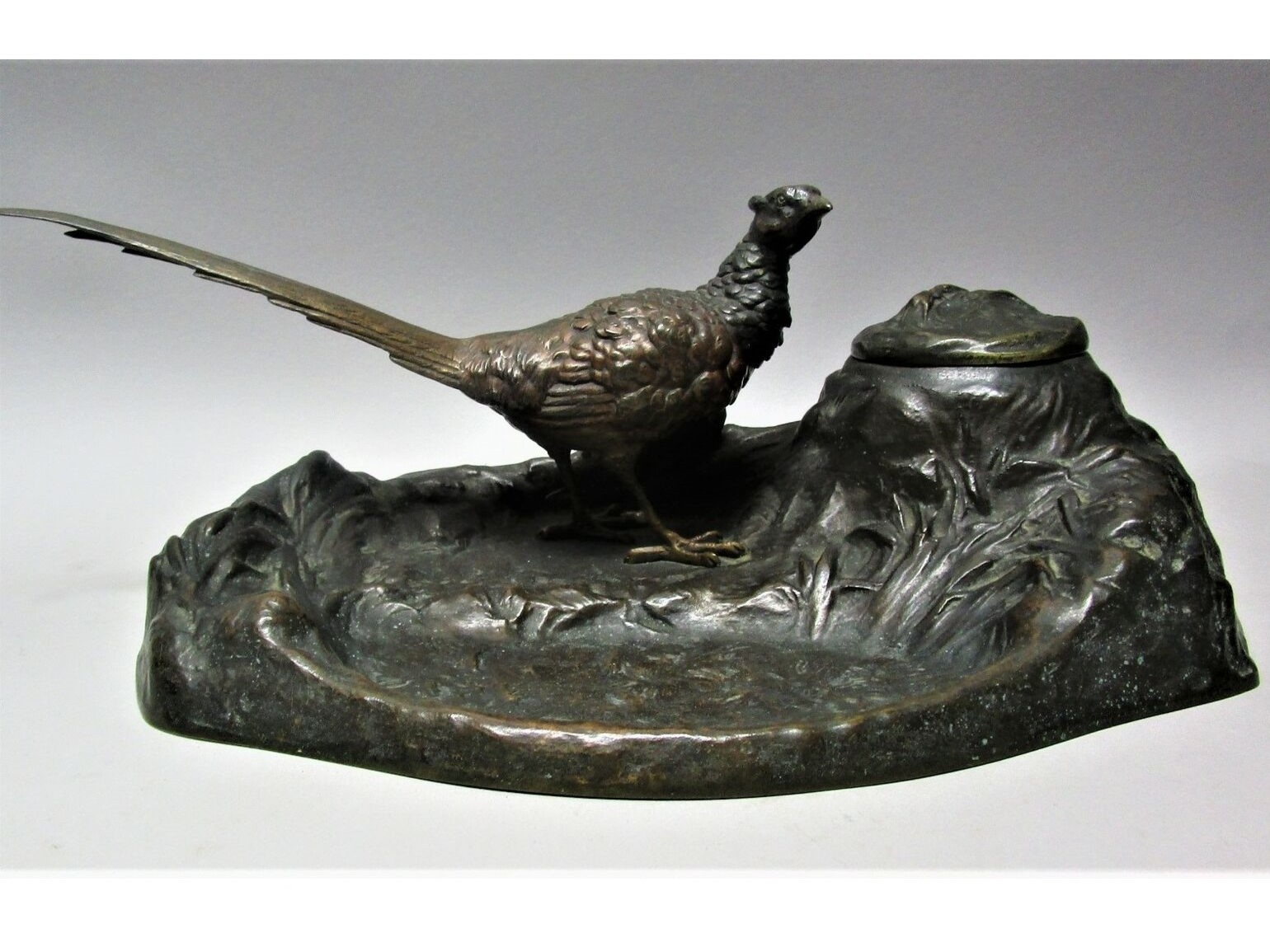 Bronze Pheasant Inkstand