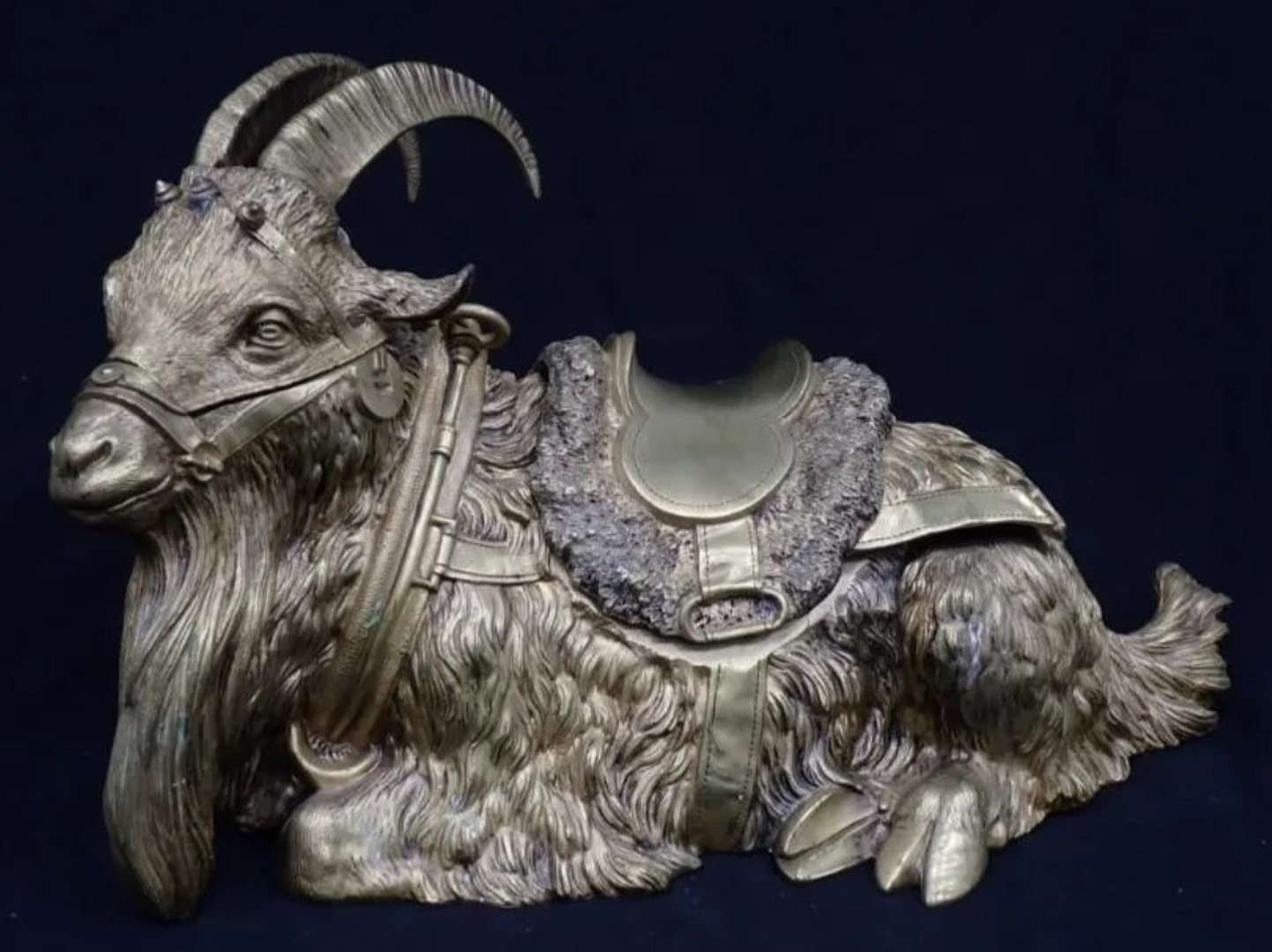 Figural Ram Inkwell