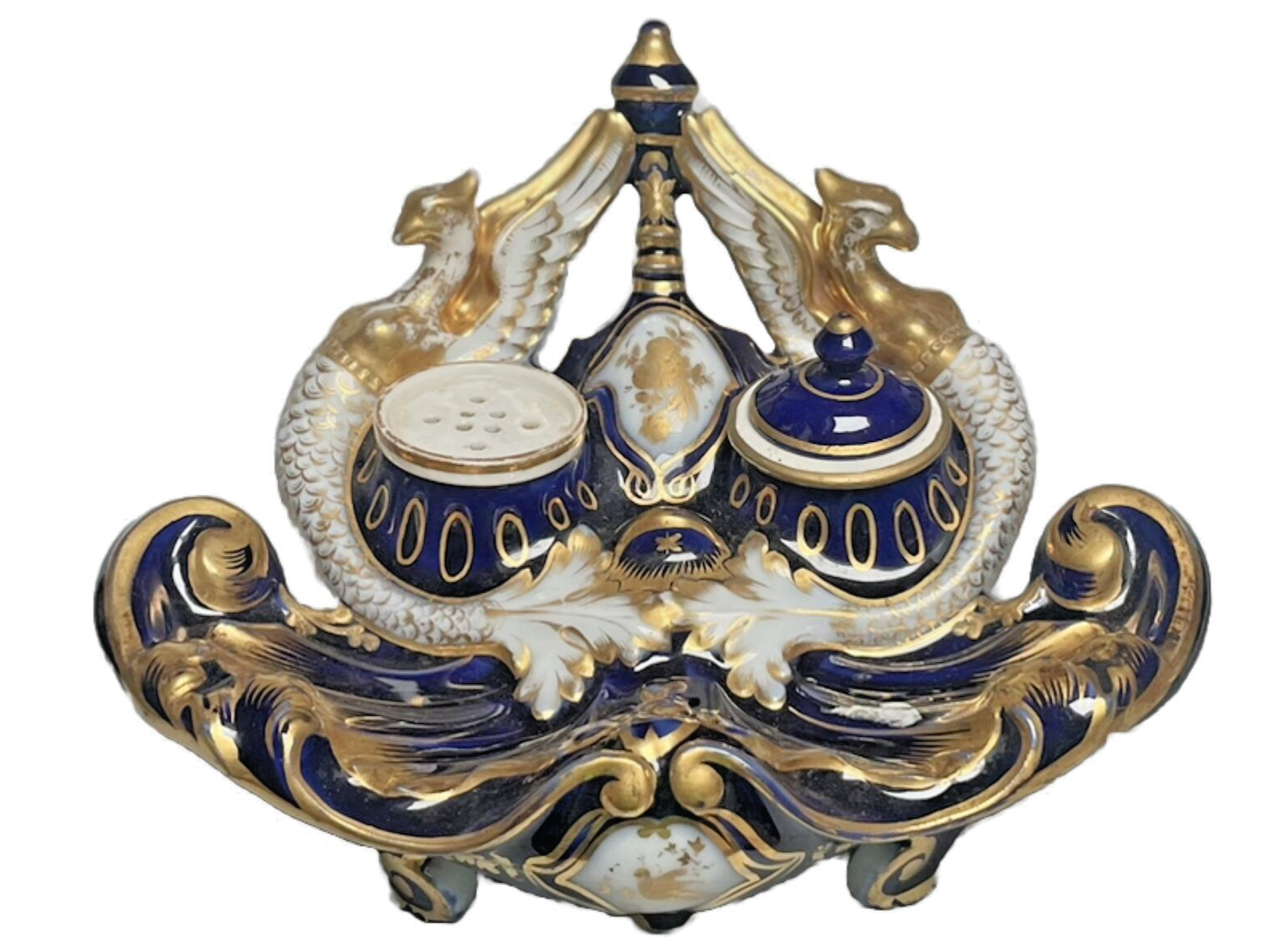 French Porcelain Inkstand