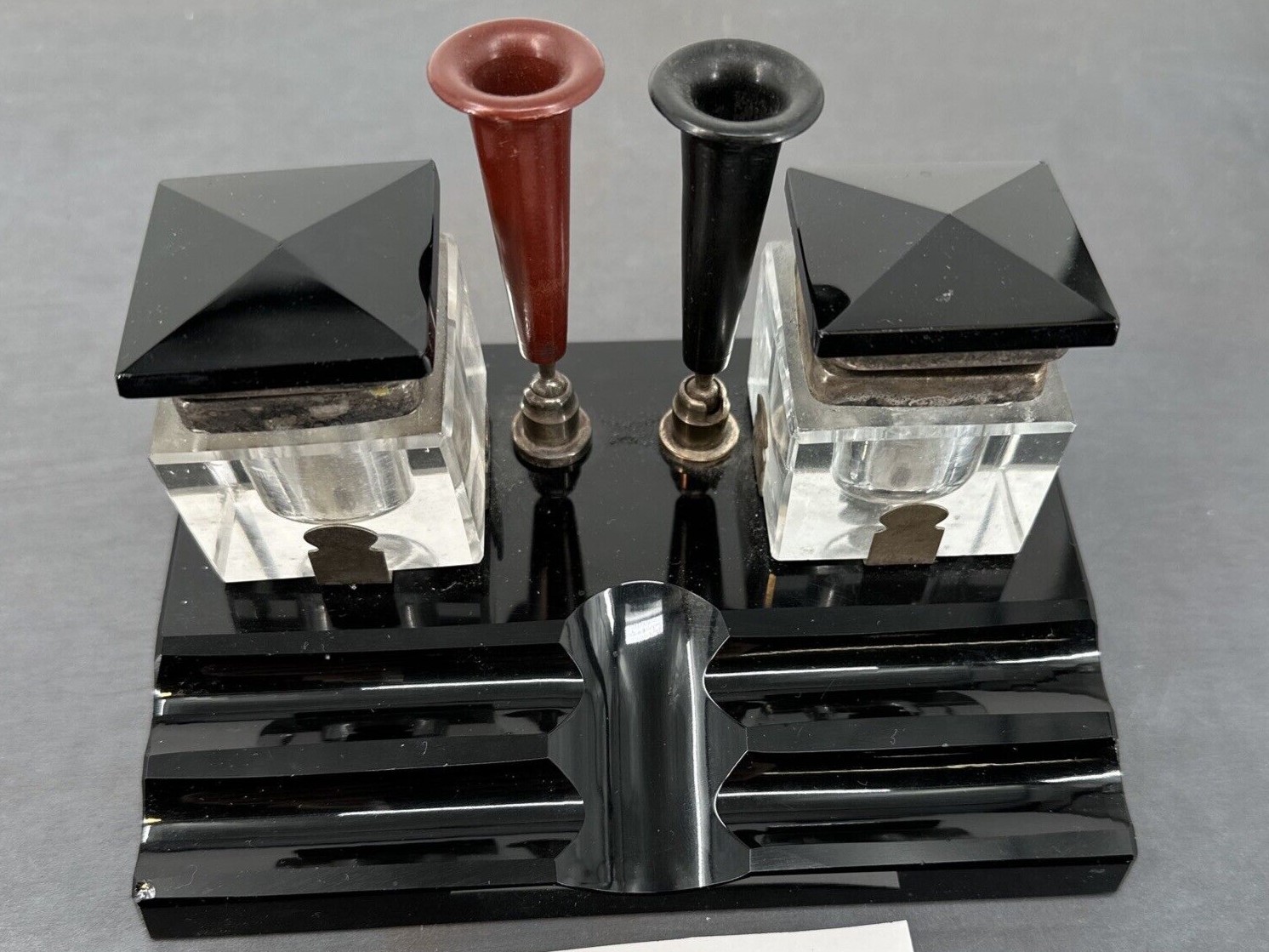 Art Deco Double Inkstand and Pen Holder