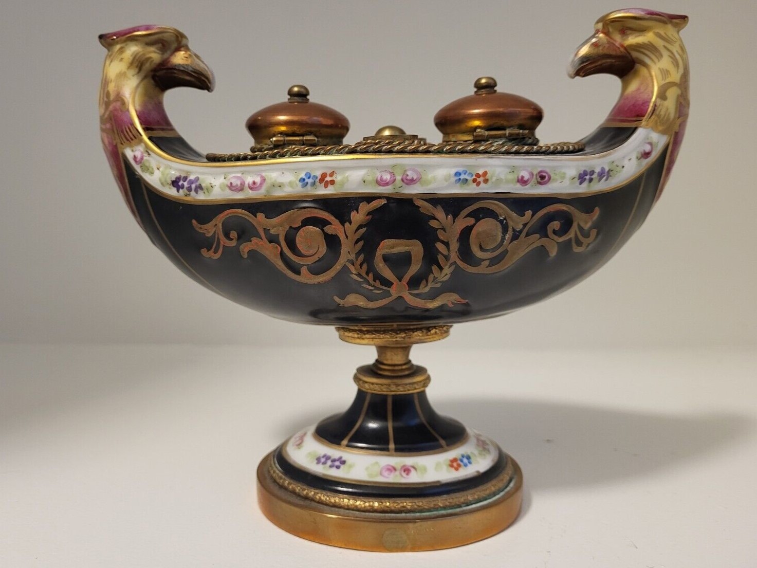 Porcelain Double Eagle Inkstand