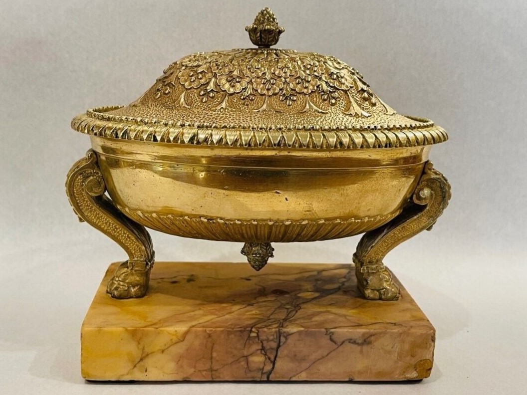 Gilt Bronze and Marble Inkstand