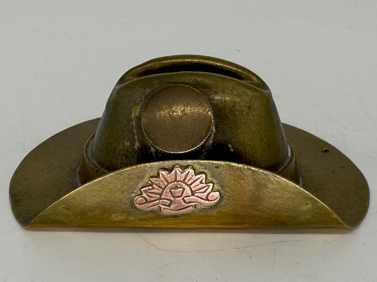 Trench Art – Brass Hat Inkwell