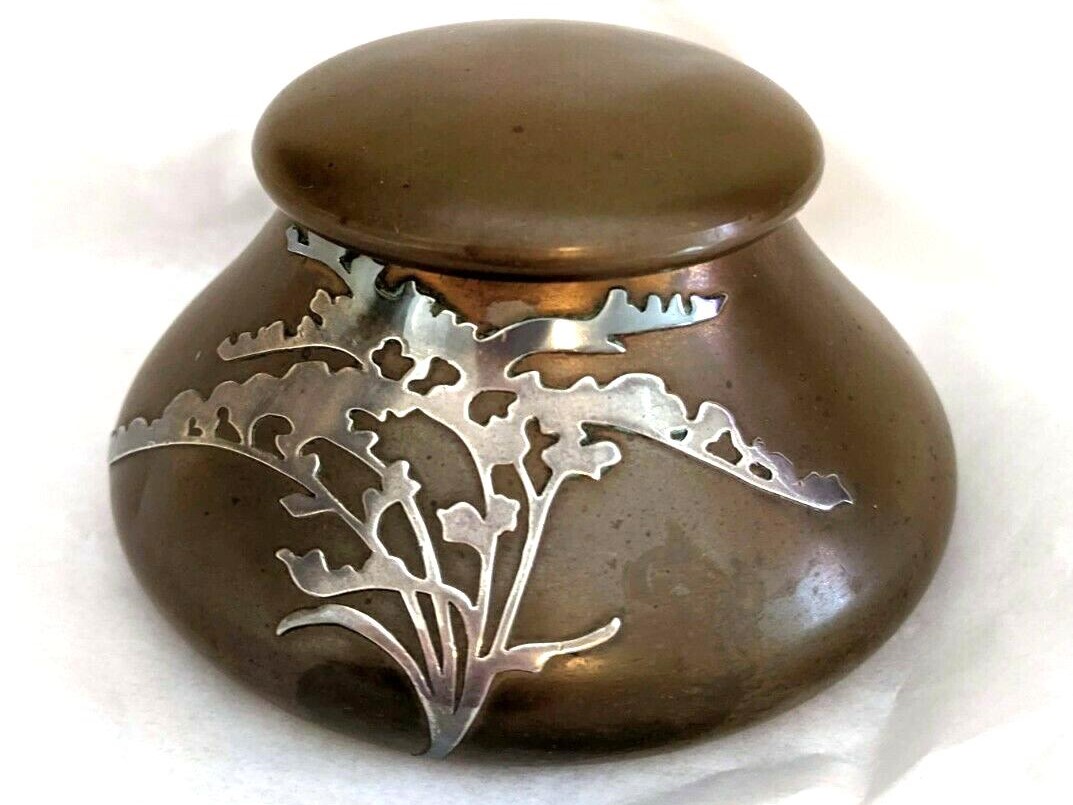 Heintz Sterling on Bronze Inkwell