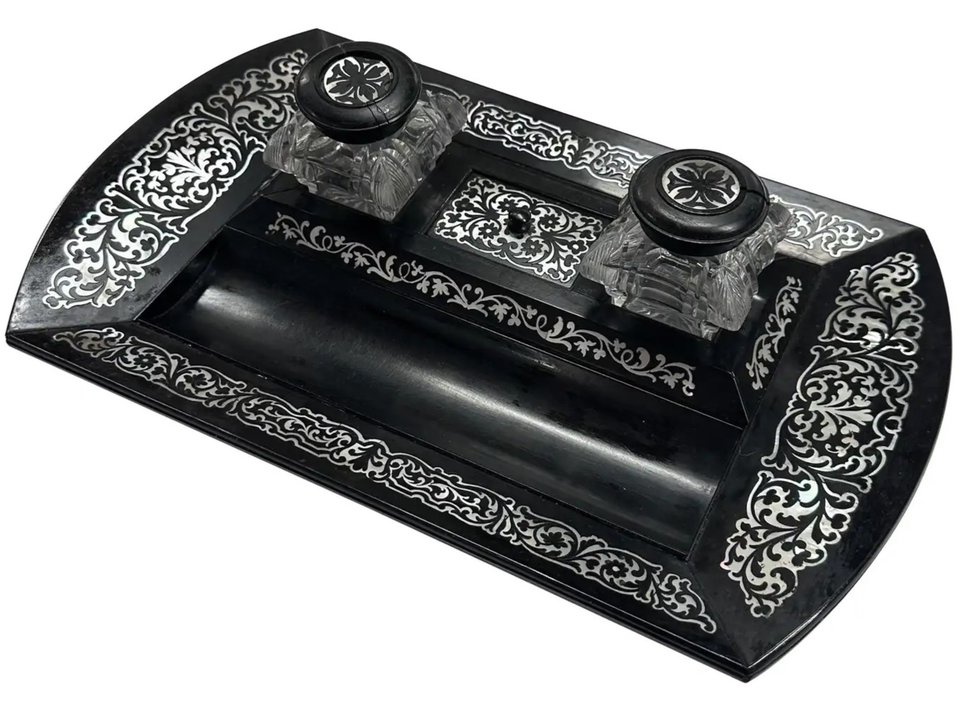 Mother of Pearl Inlaid Inkstand