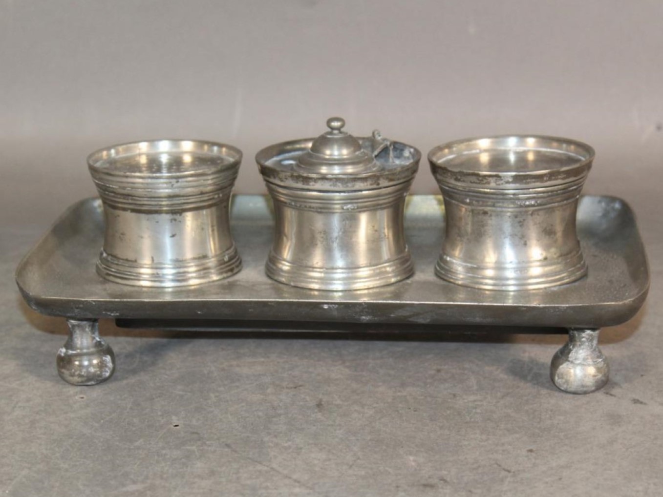 18th Century Pewter Standish
