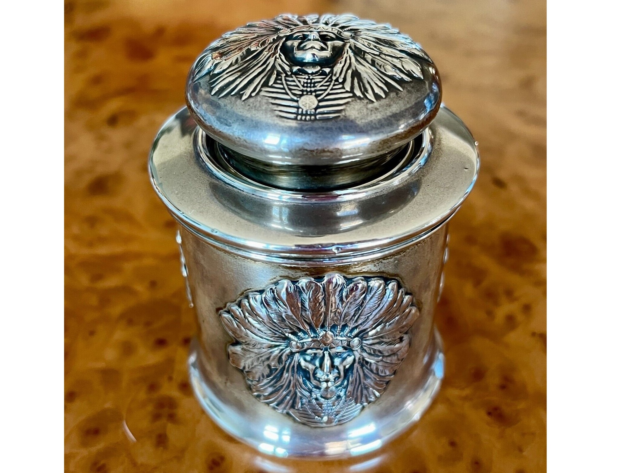 Unger Brothers Inkwell – Indian Design